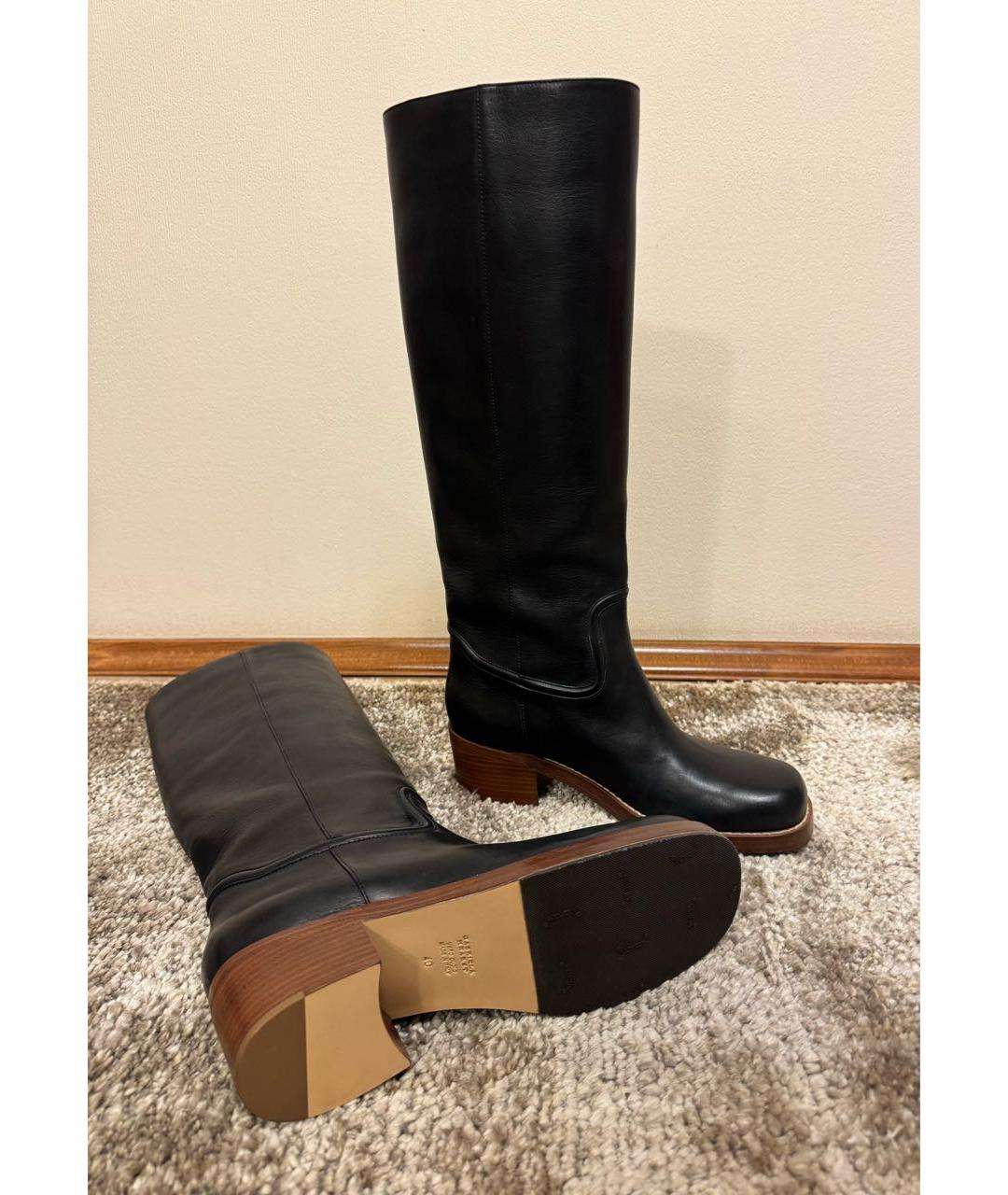 GABRIELA HEARST Черные кожаные сапоги, фото 3