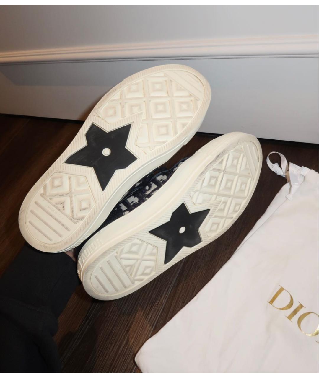 CHRISTIAN DIOR Темно-синие текстильные кеды, фото 5