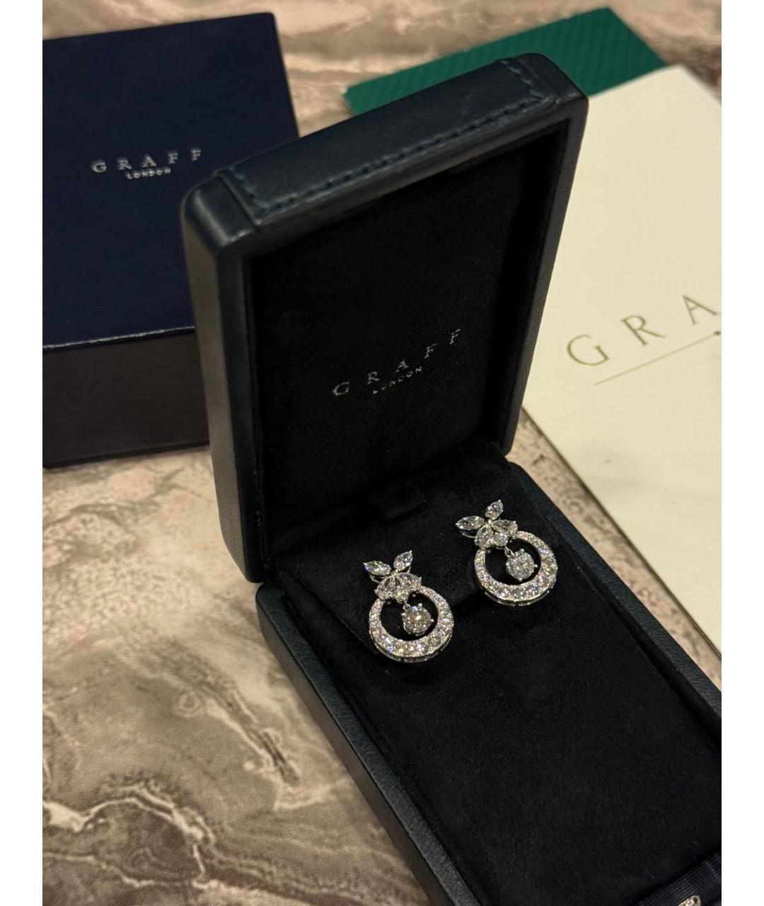 GRAFF Серебряные серьги из белого золота, фото 6