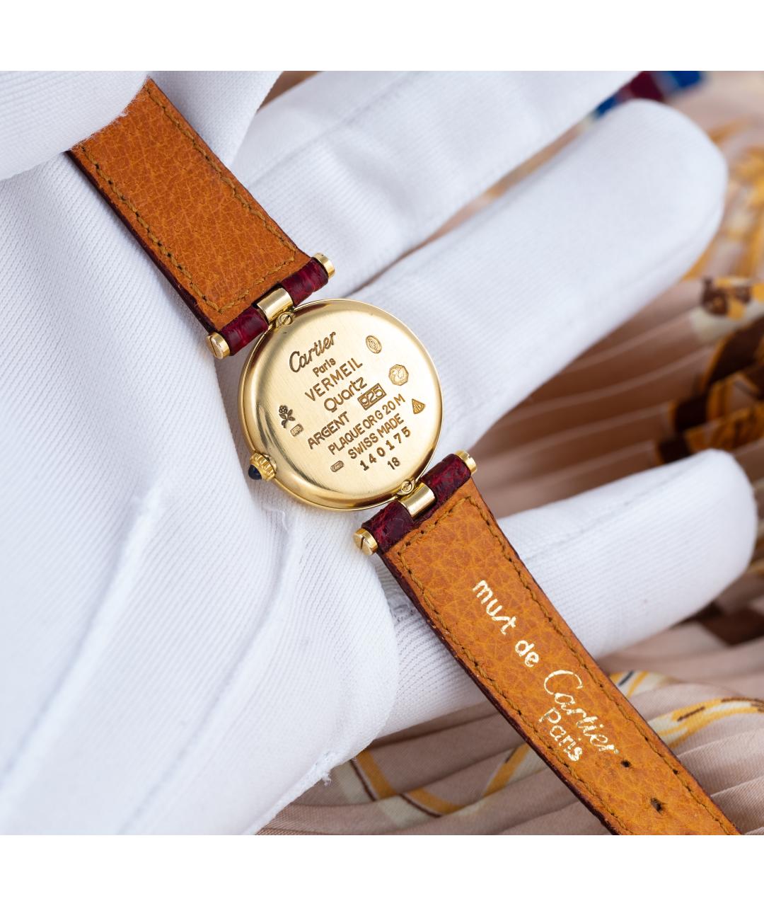 CARTIER Золотые серебряные часы, фото 9