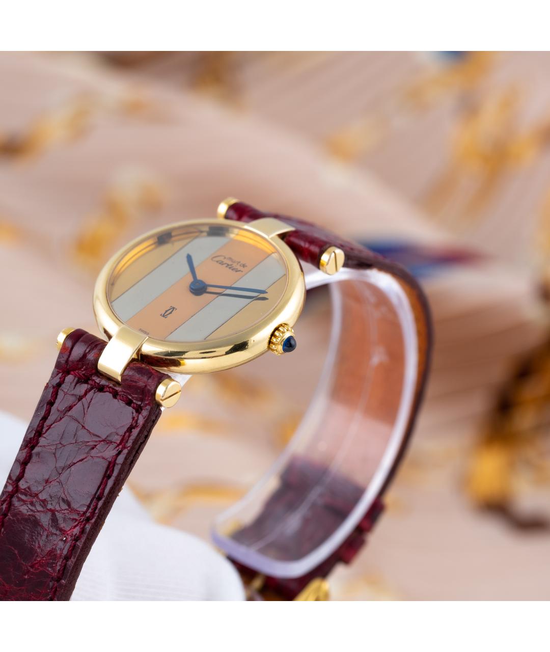 CARTIER Золотые серебряные часы, фото 5