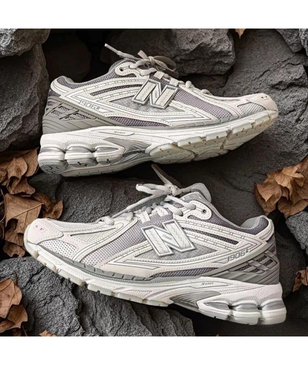 NEW BALANCE Серые текстильные низкие кроссовки / кеды, фото 6