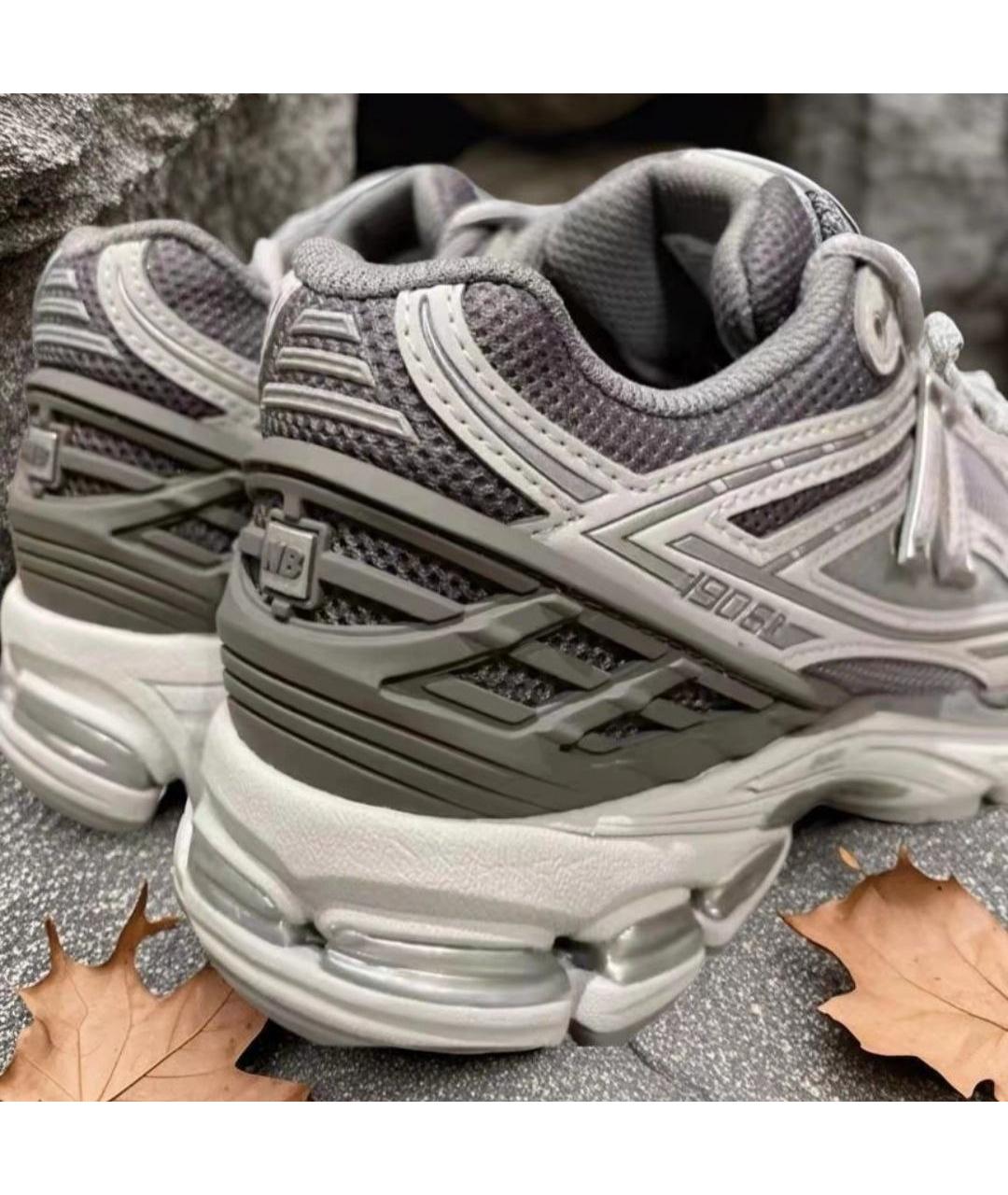 NEW BALANCE Серые текстильные низкие кроссовки / кеды, фото 5