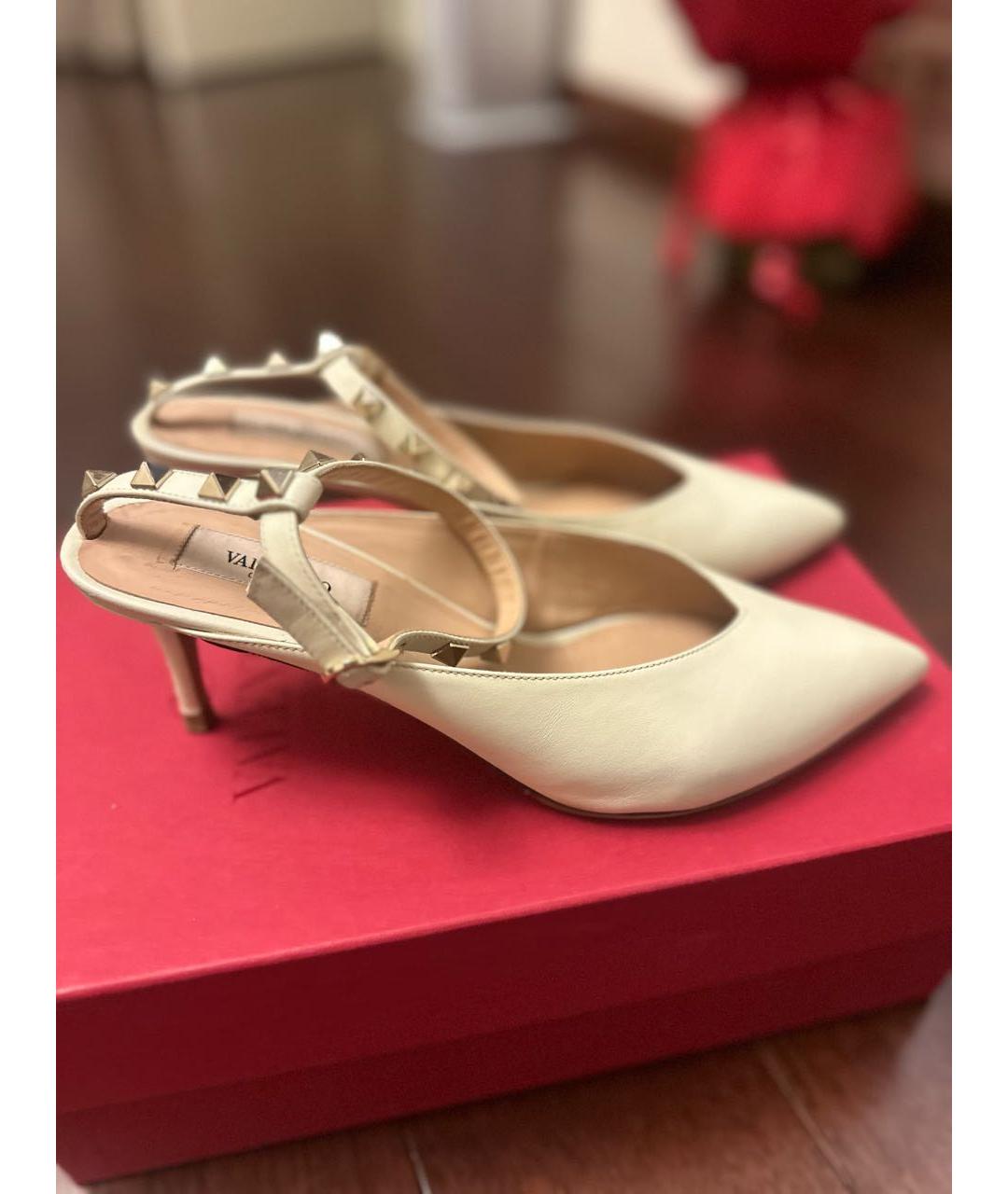 VALENTINO Бежевые кожаные туфли, фото 3