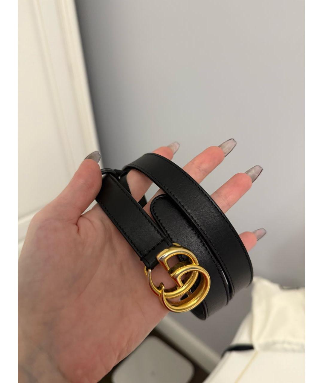 GUCCI Черный кожаный ремень, фото 6