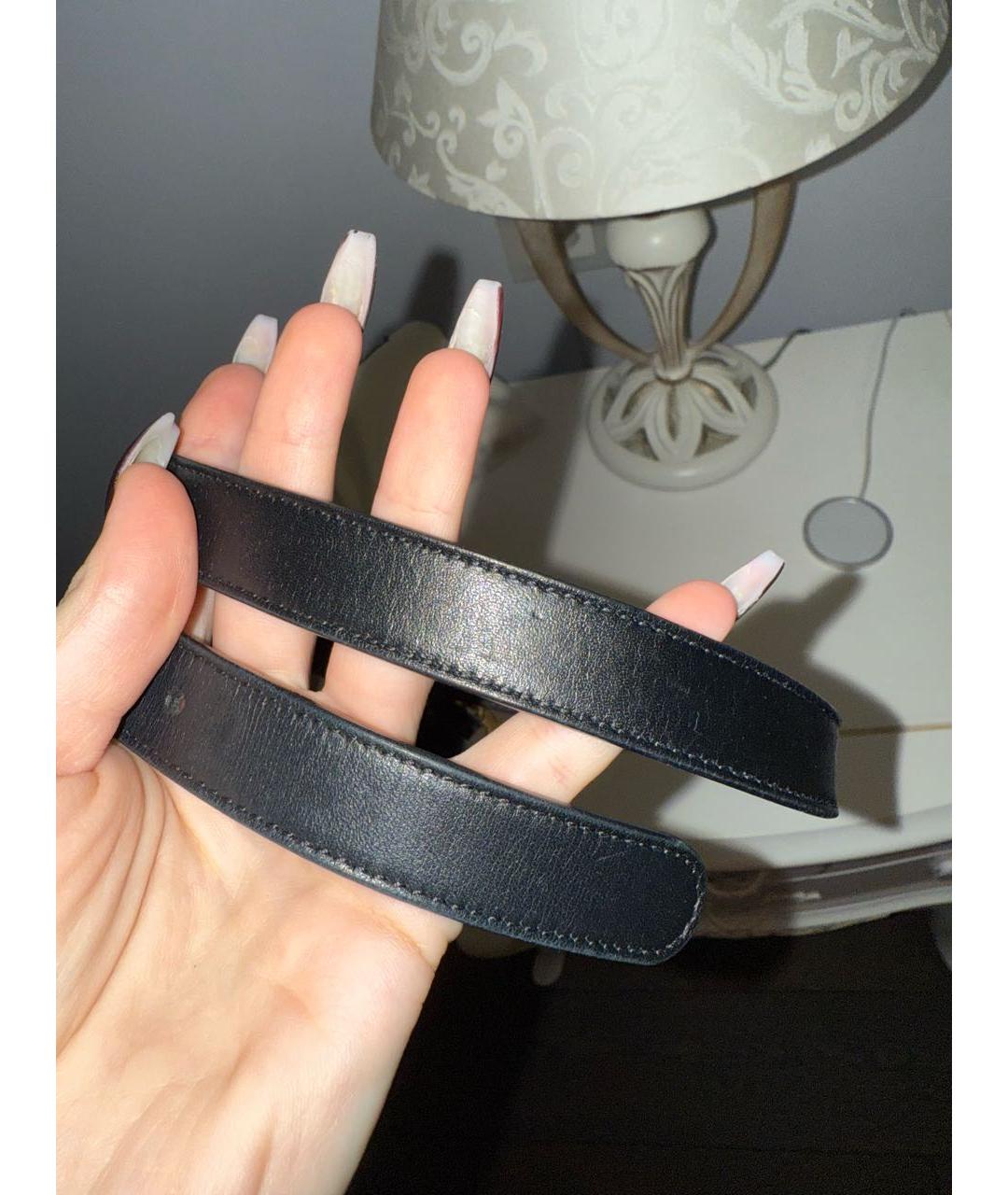 GUCCI Черный кожаный ремень, фото 7