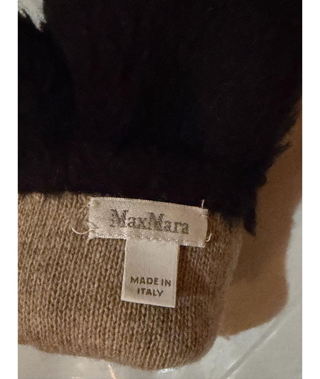MAX MARA Черные шерстяные варежки, фото 2