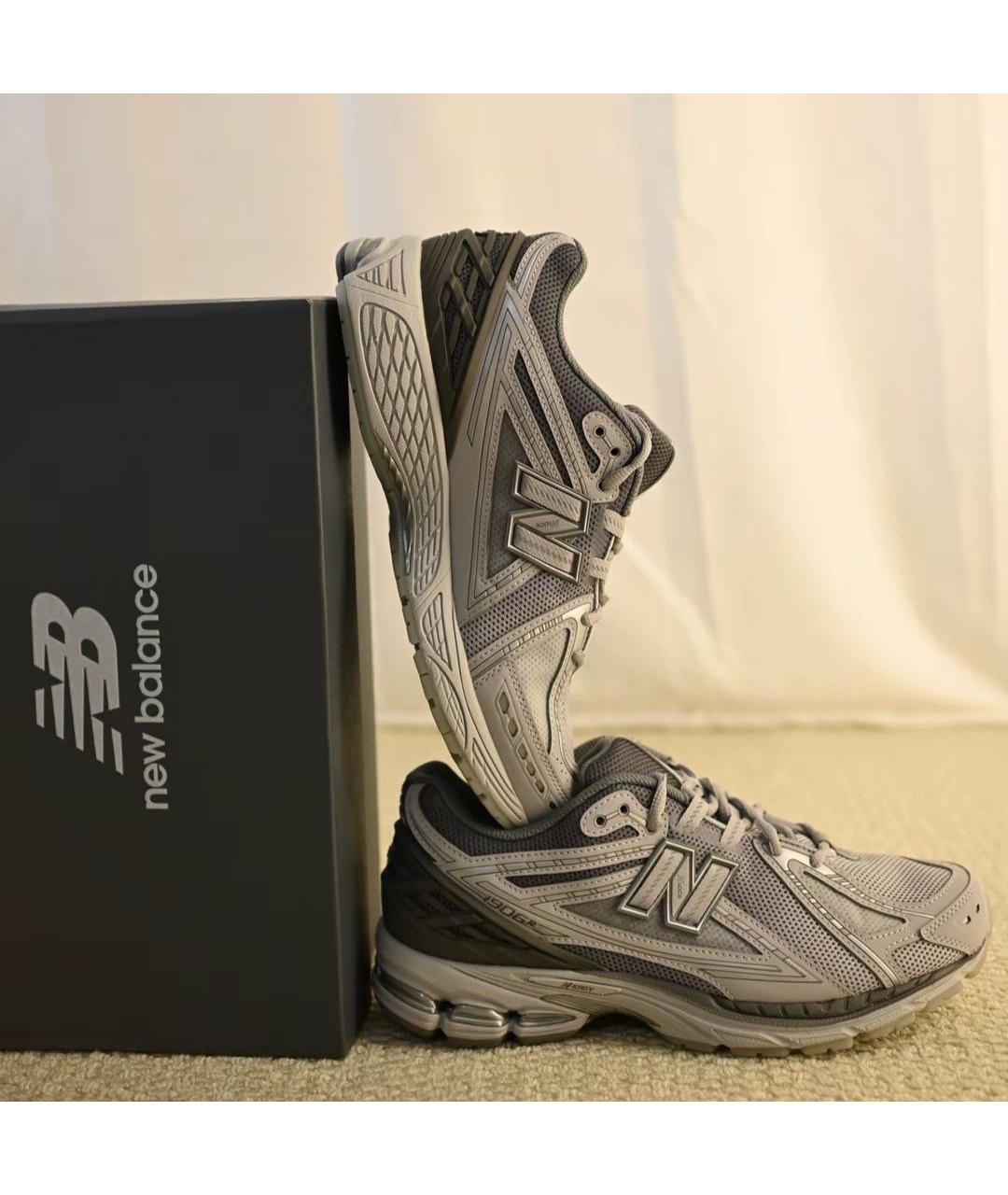 NEW BALANCE Серые текстильные кроссовки, фото 3