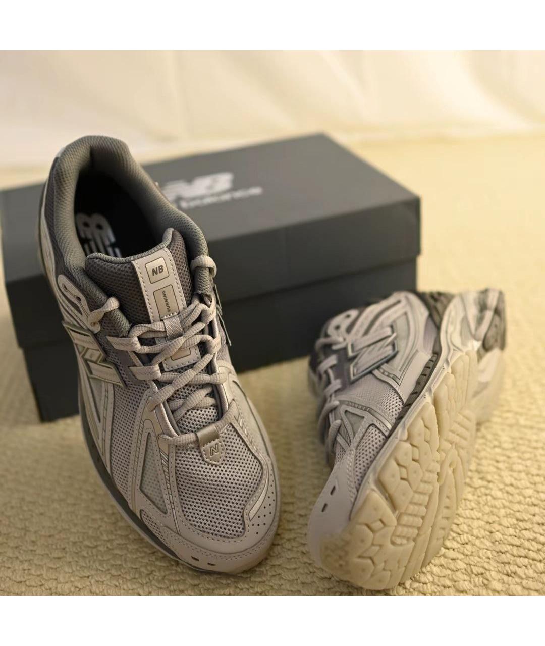 NEW BALANCE Серые текстильные кроссовки, фото 4