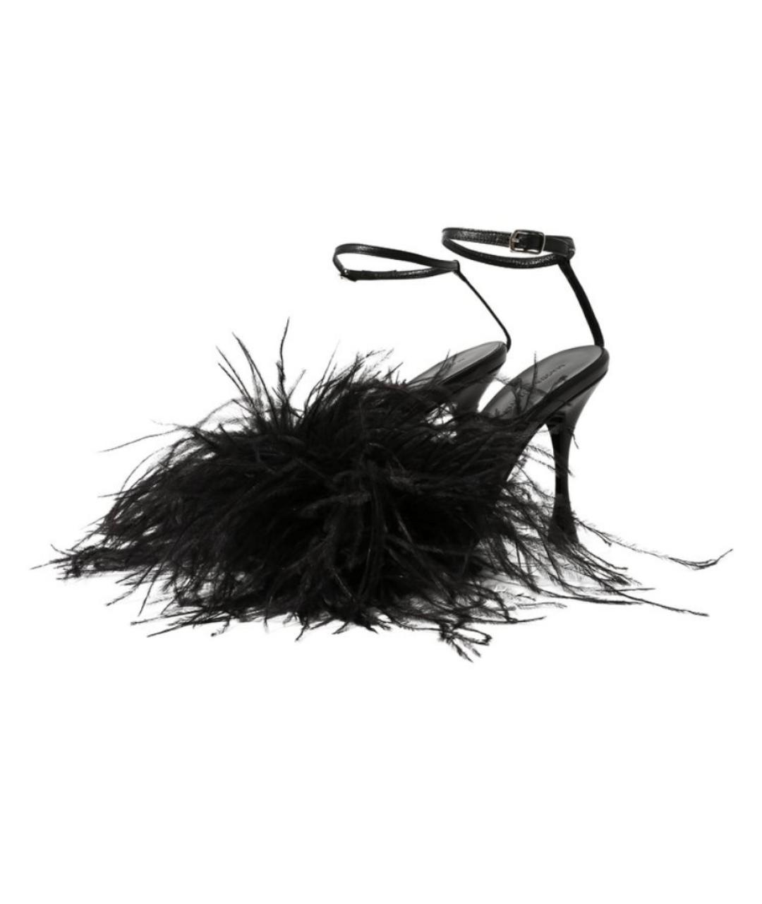 MAGDA BUTRYM Черные кожаные босоножки, фото 5