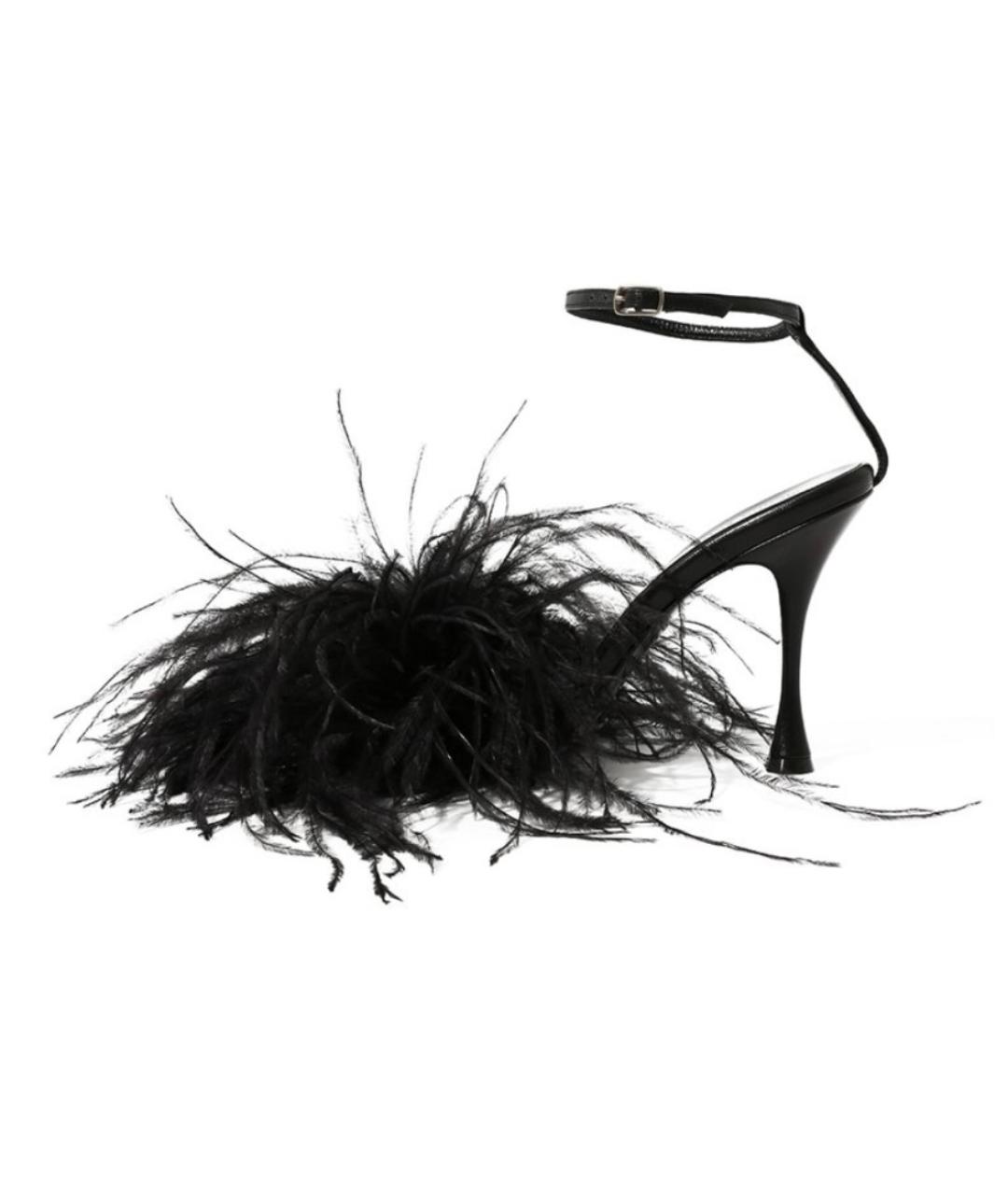 MAGDA BUTRYM Черные кожаные босоножки, фото 7