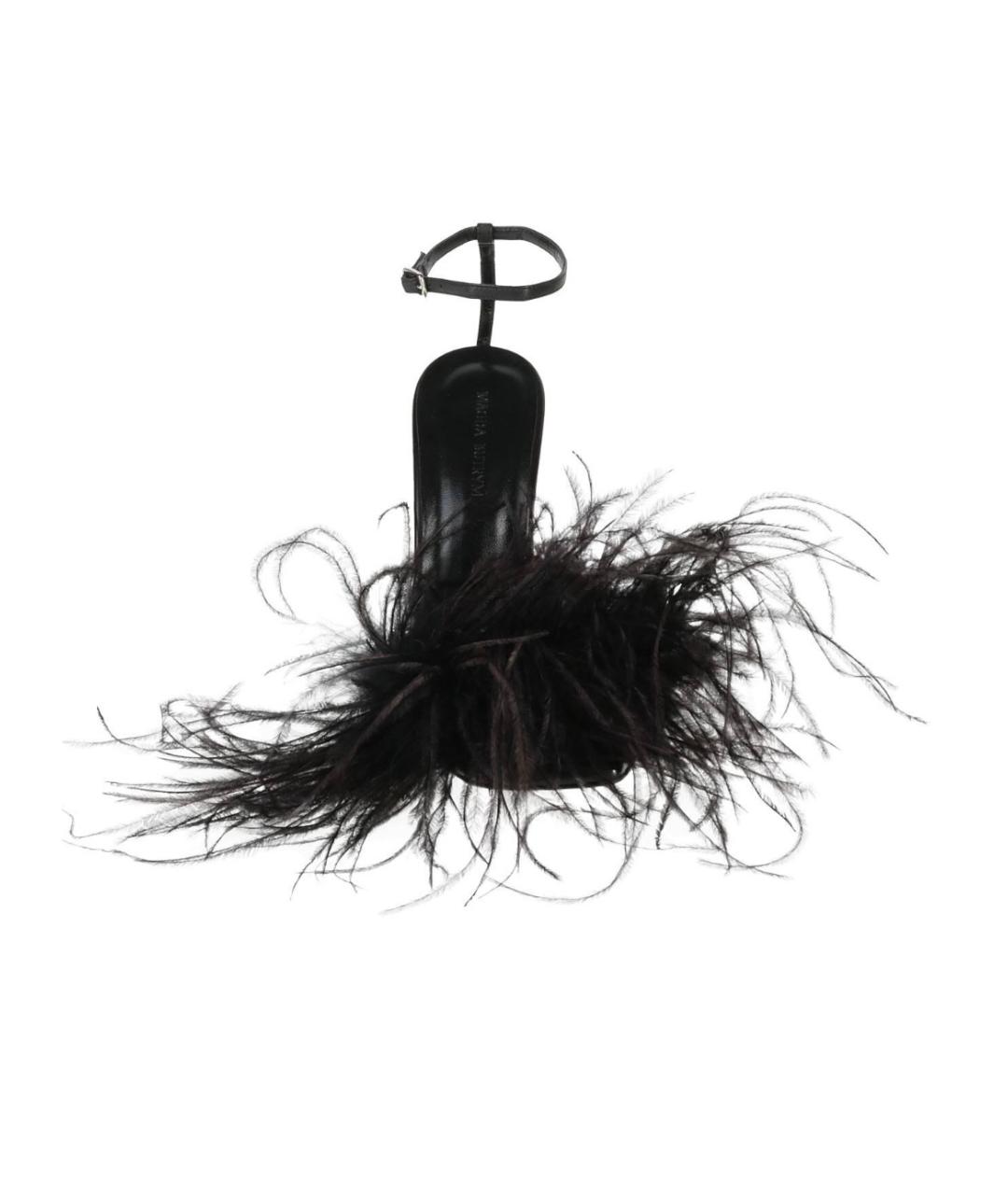 MAGDA BUTRYM Черные кожаные босоножки, фото 3