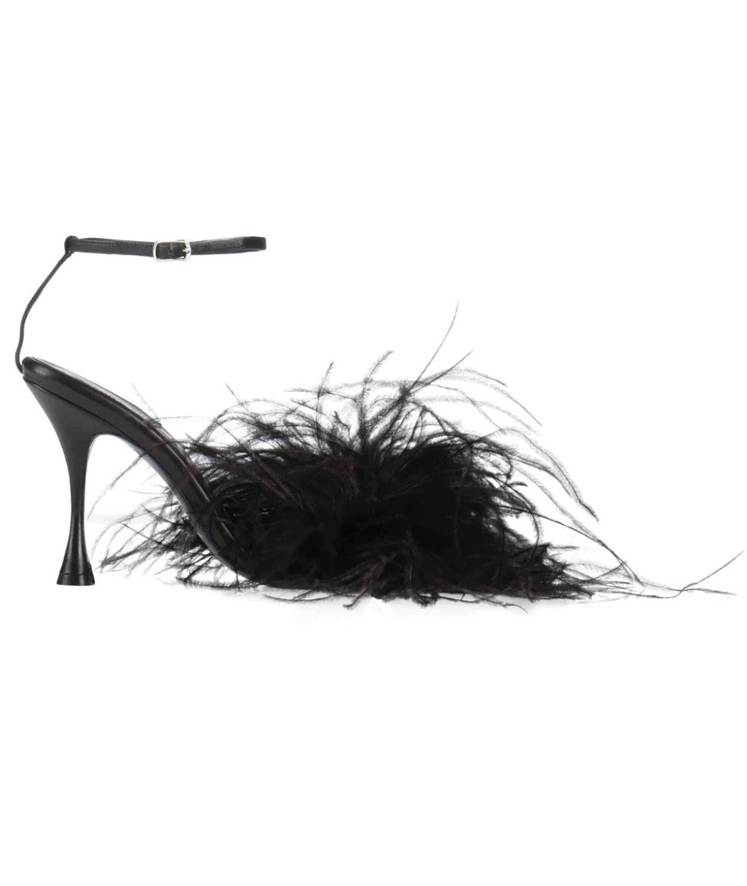 MAGDA BUTRYM Черные кожаные босоножки, фото 9