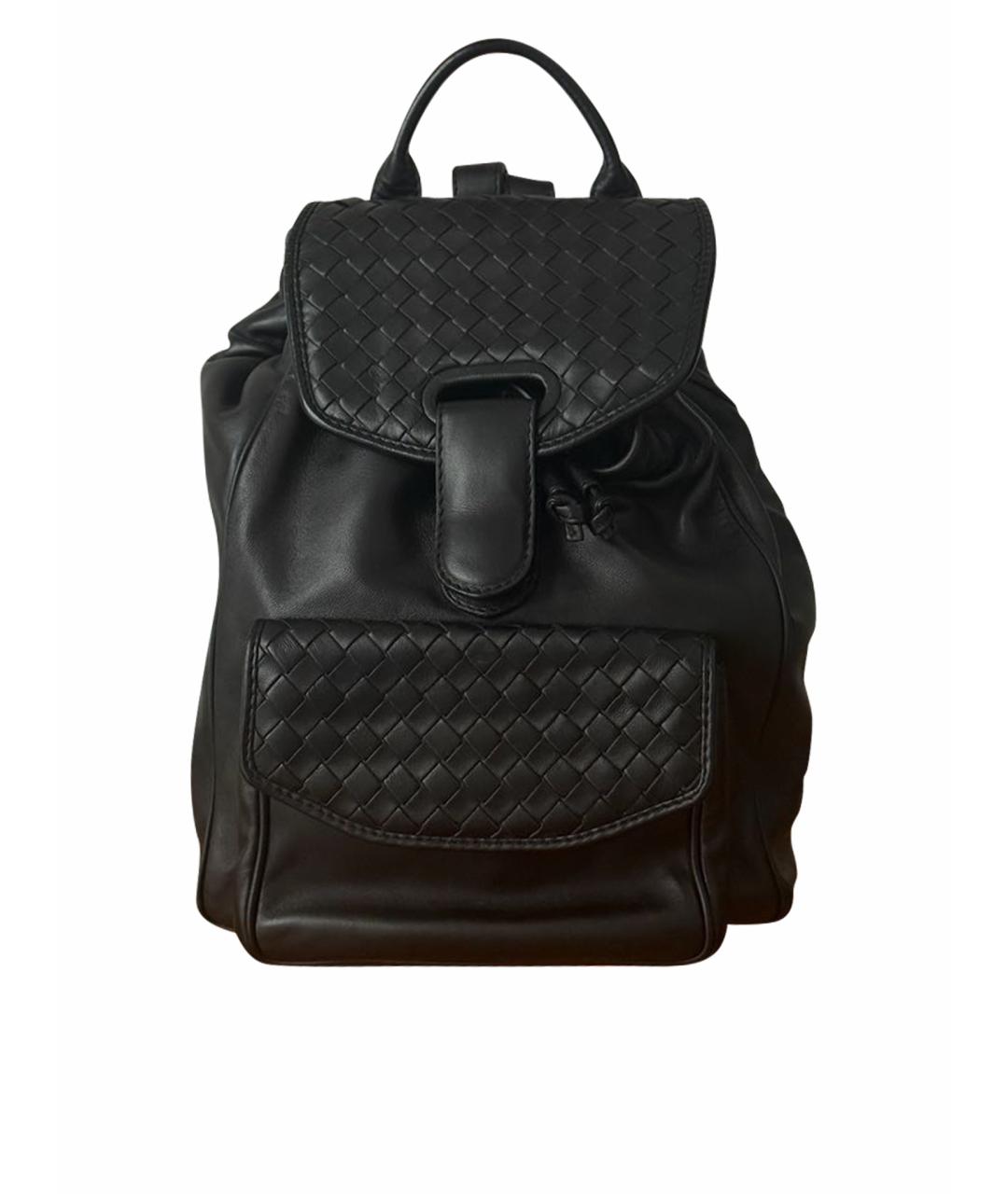 BOTTEGA VENETA Черный кожаный рюкзак, фото 1