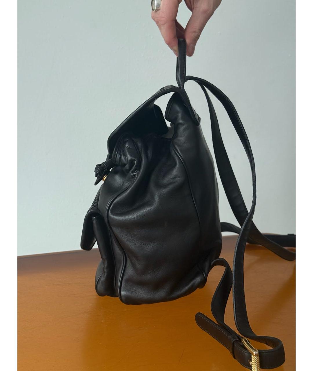 BOTTEGA VENETA Черный кожаный рюкзак, фото 4