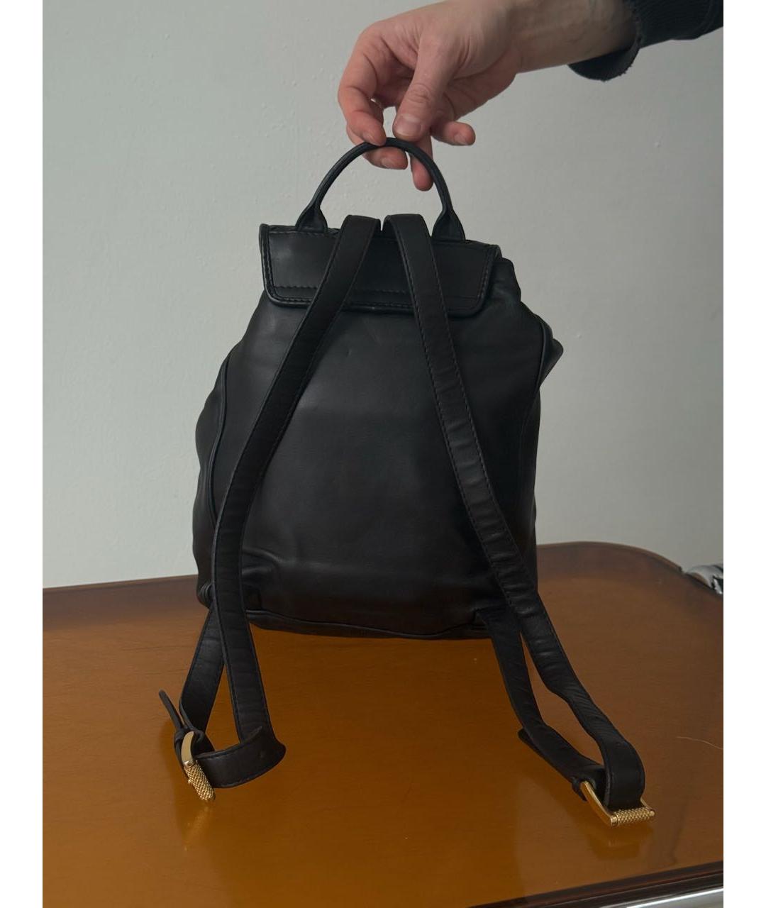 BOTTEGA VENETA Черный кожаный рюкзак, фото 2