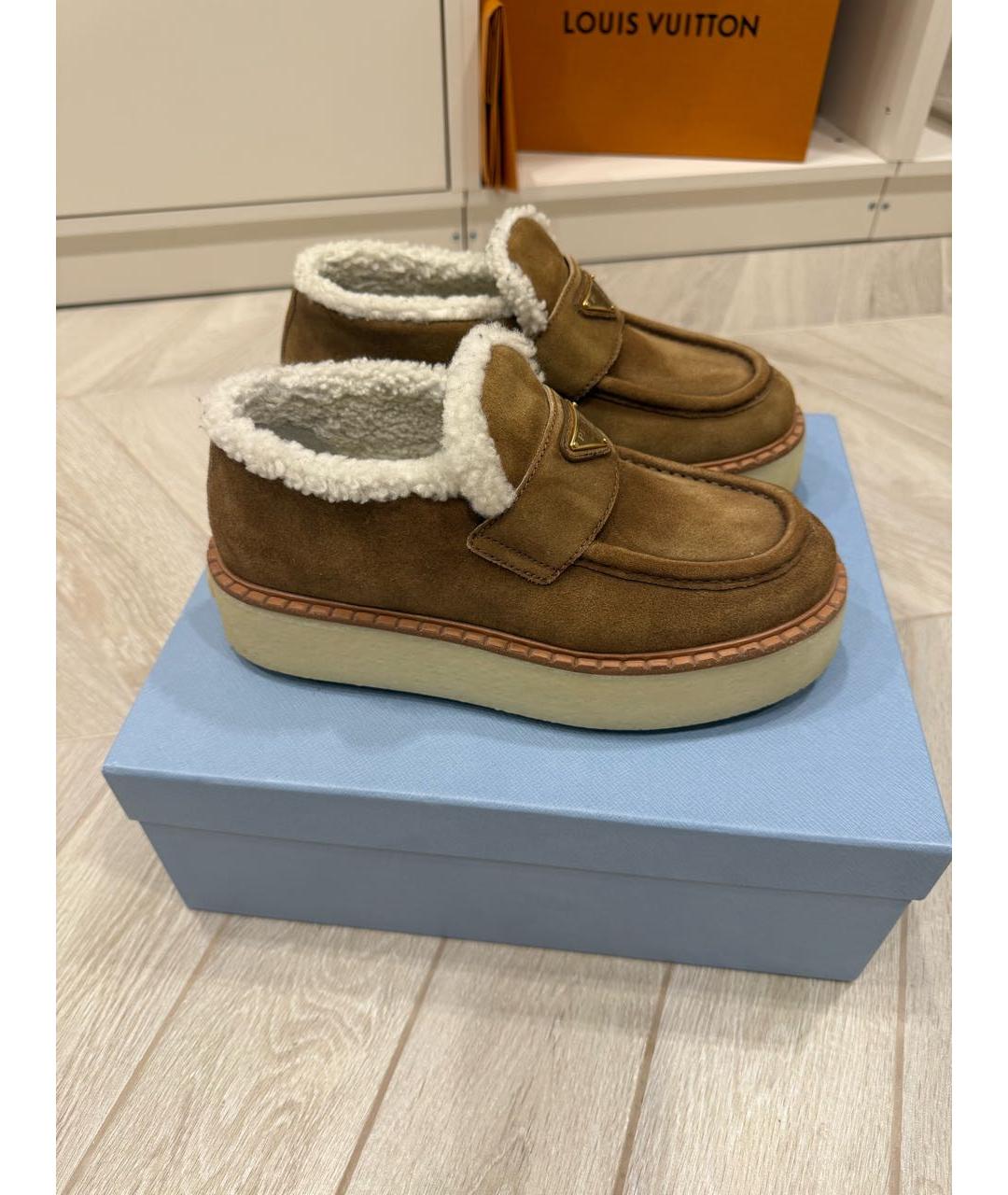 PRADA Коричневые ботинки, фото 5