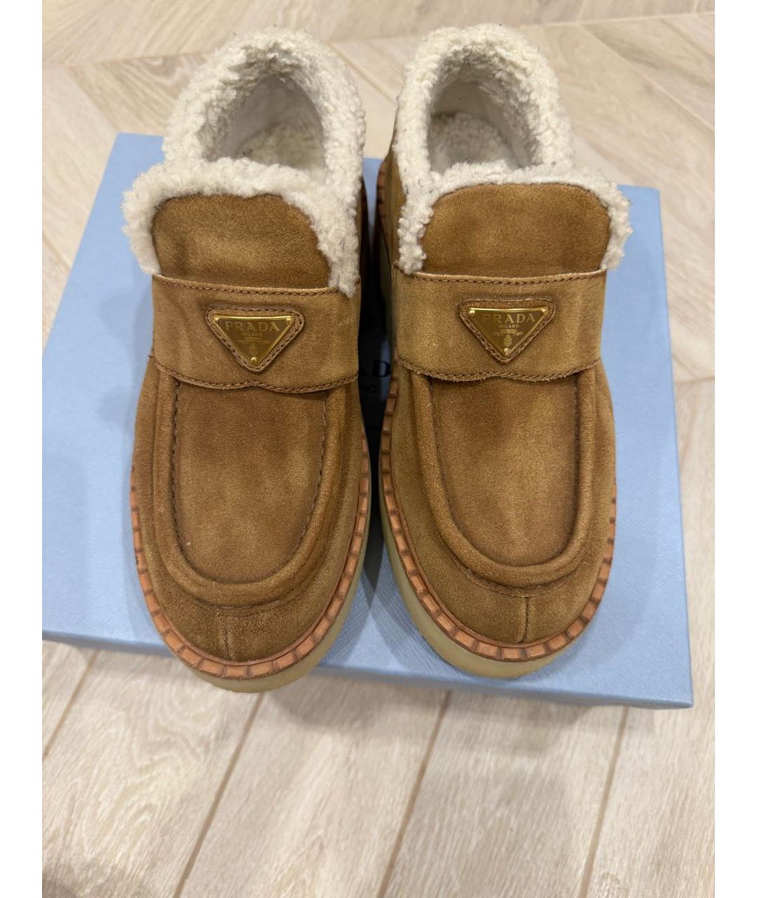 PRADA Коричневые ботинки, фото 4