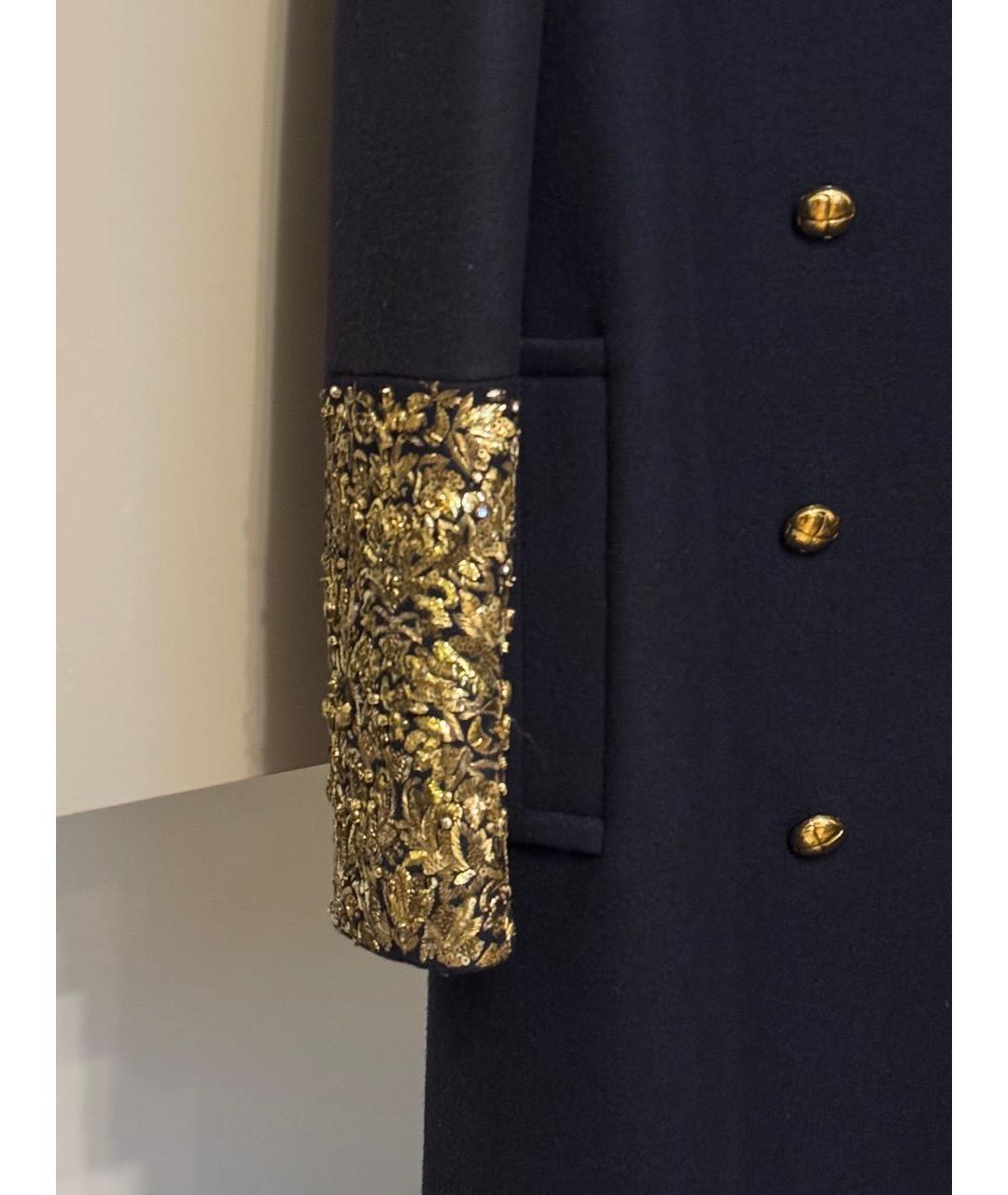 MICHAEL KORS Темно-синее шерстяное пальто, фото 5