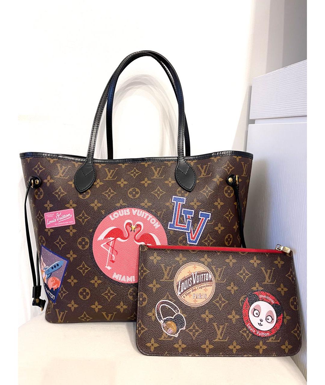 LOUIS VUITTON Коричневая сумка тоут, фото 5