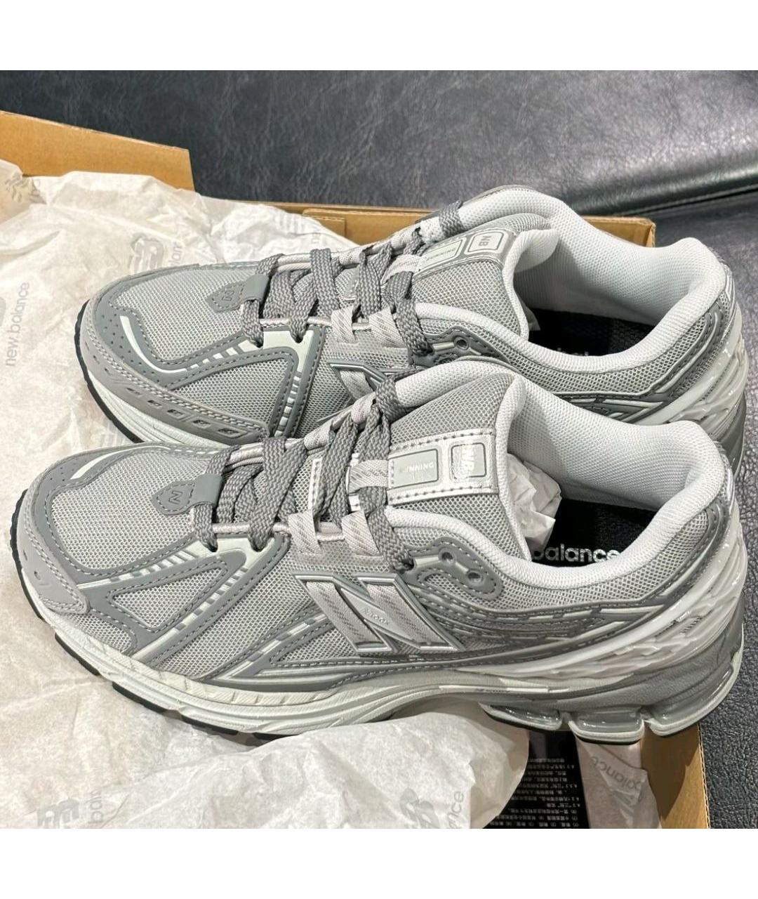 NEW BALANCE Серые текстильные низкие кроссовки / кеды, фото 2