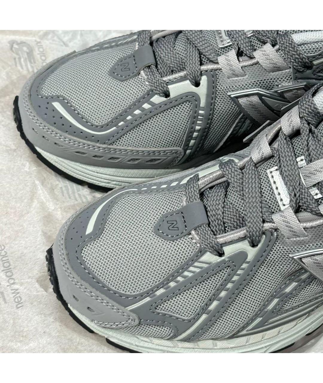 NEW BALANCE Серые текстильные низкие кроссовки / кеды, фото 5