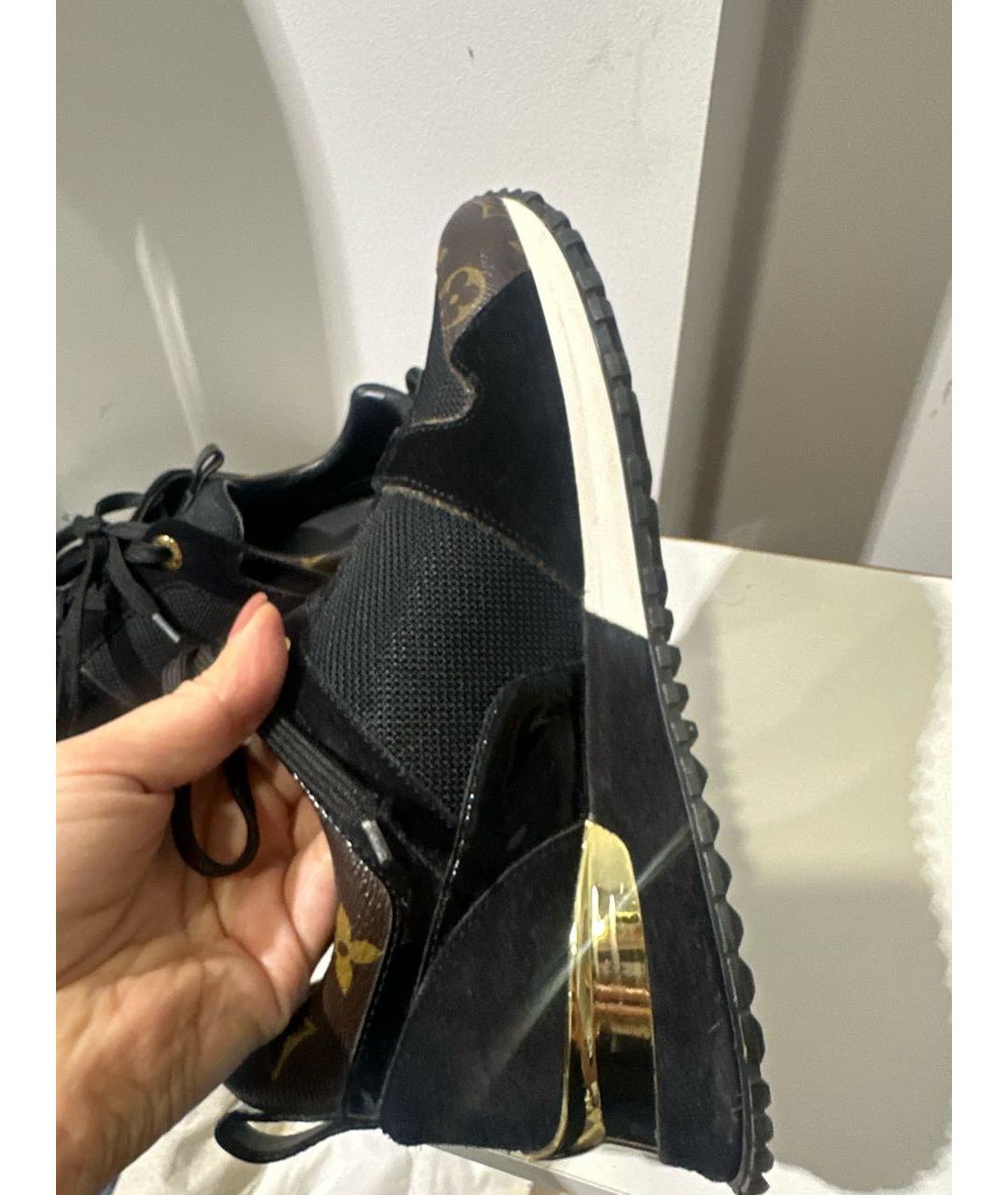 LOUIS VUITTON Черные кожаные кроссовки, фото 8