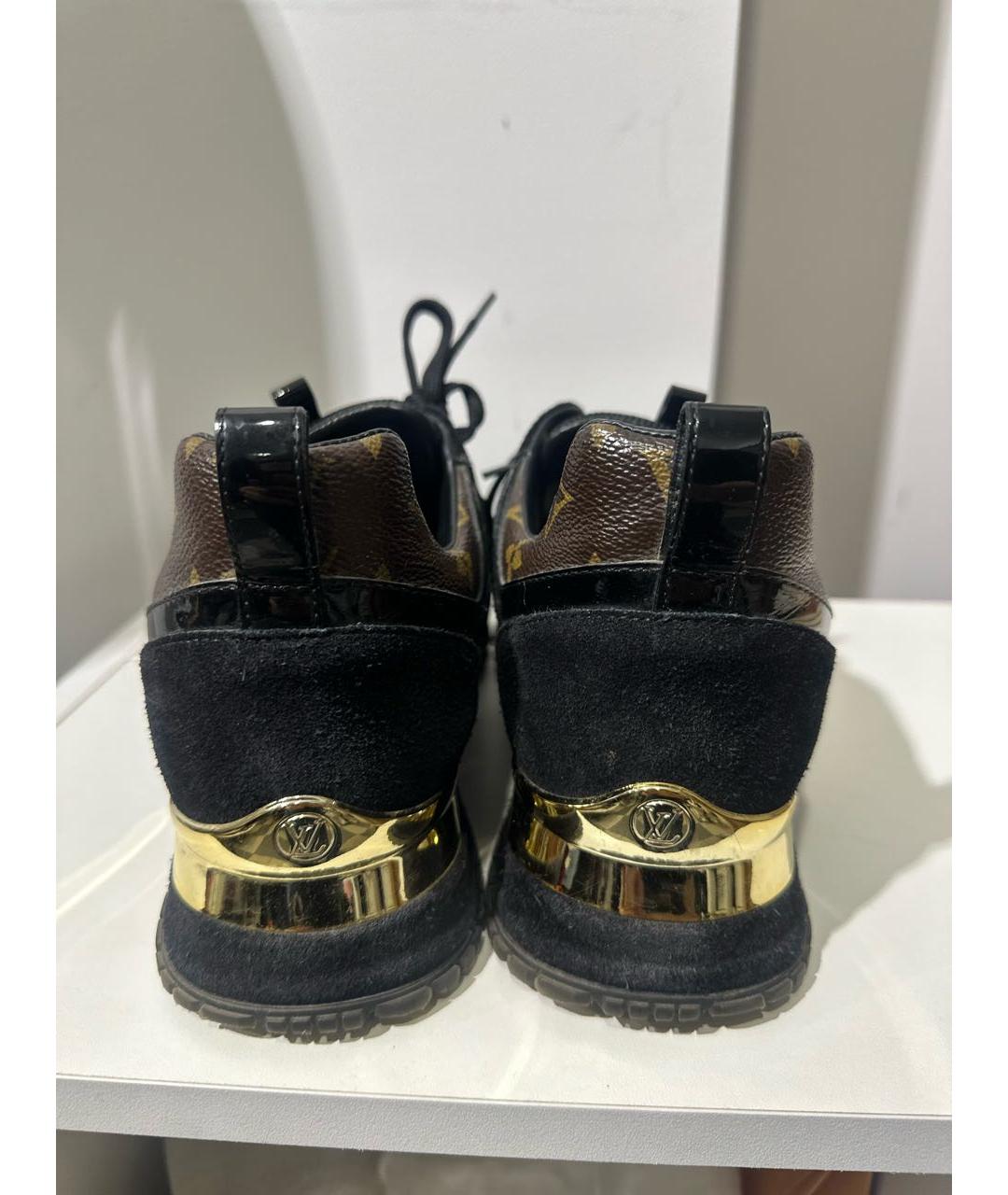 LOUIS VUITTON Черные кожаные кроссовки, фото 3