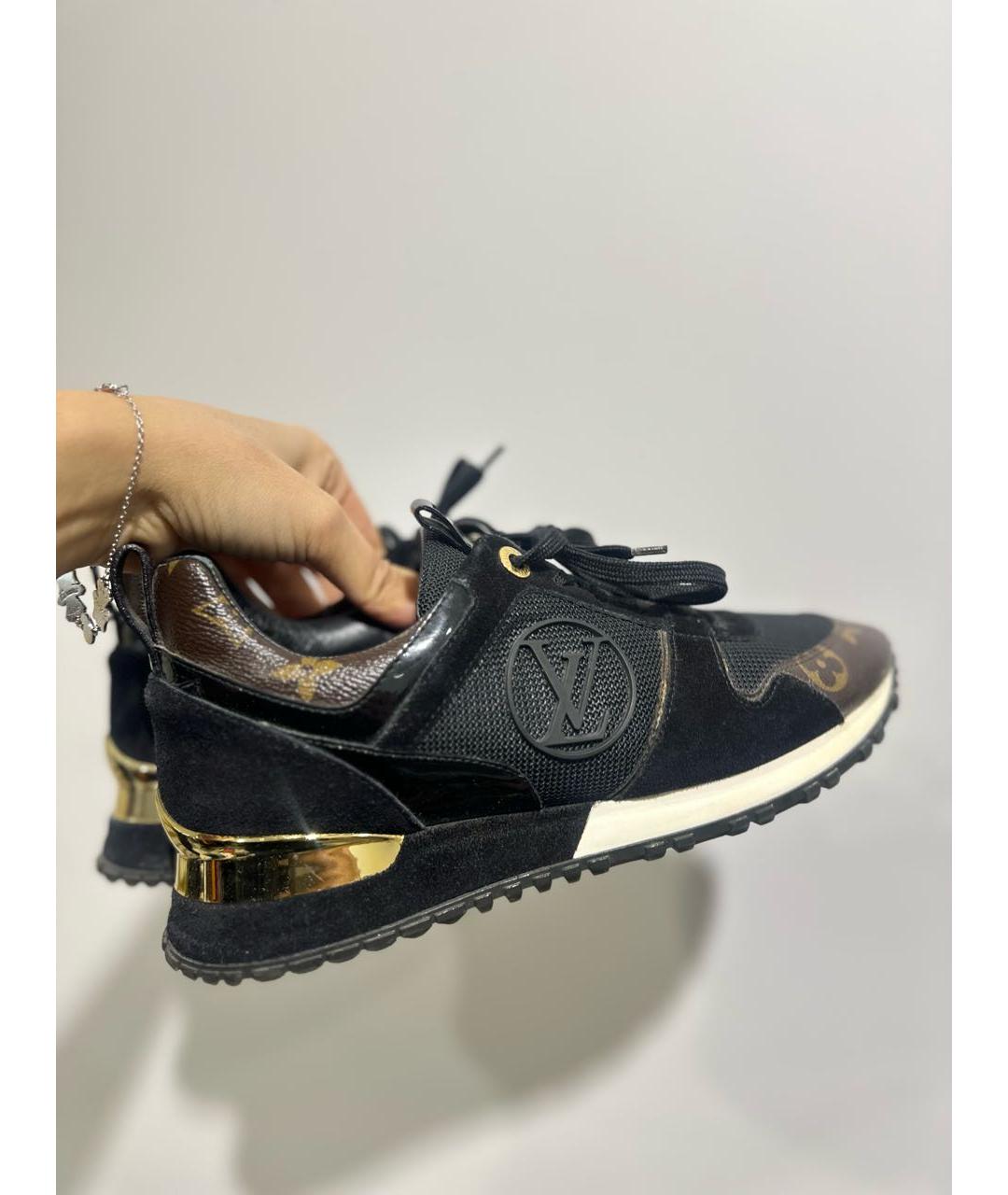 LOUIS VUITTON Черные кожаные кроссовки, фото 2