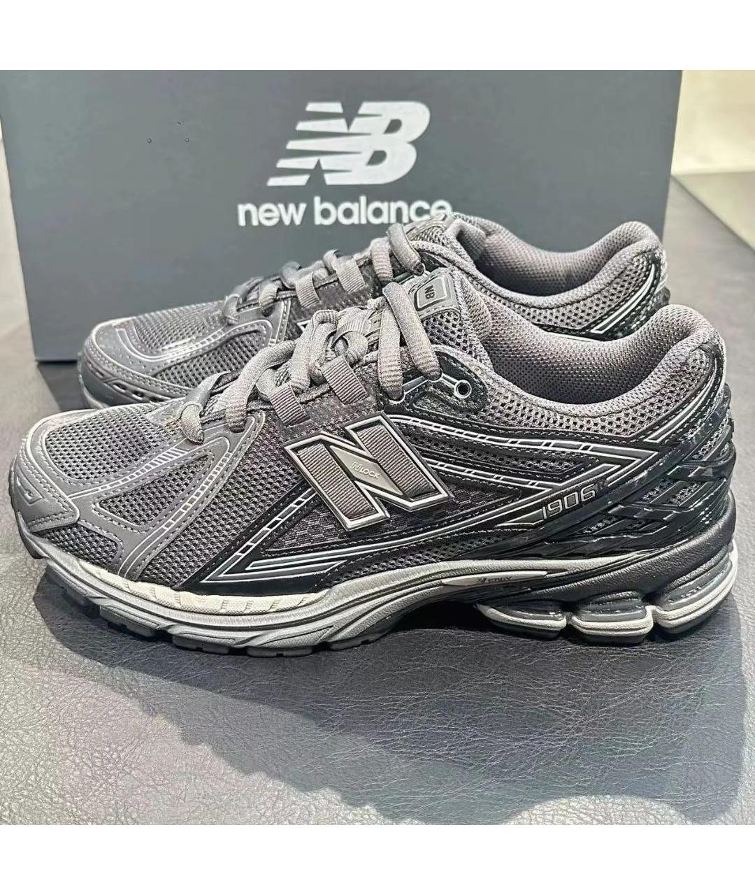 NEW BALANCE Черные текстильные низкие кроссовки / кеды, фото 3