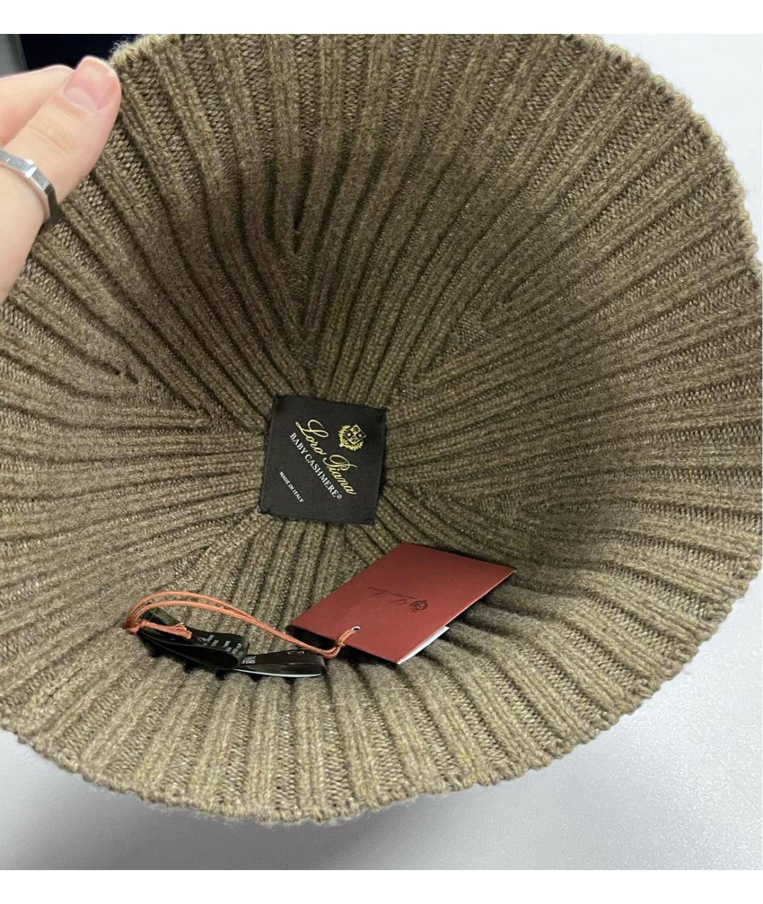 LORO PIANA Коричневая кашемировая шляпа, фото 2