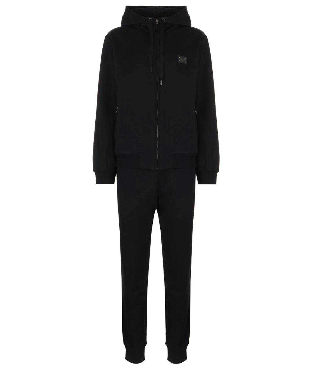 DOLCE&GABBANA Черный хлопковый спортивный костюм, фото 1