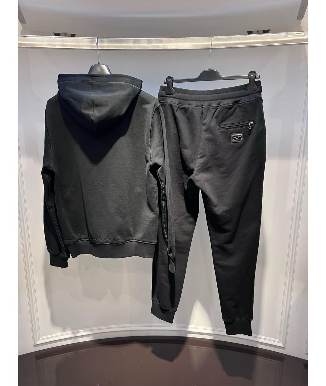 DOLCE&GABBANA Черный хлопковый спортивный костюм, фото 3