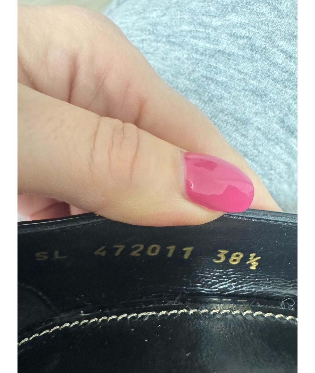 SAINT LAURENT Черные туфли из лакированной кожи, фото 5