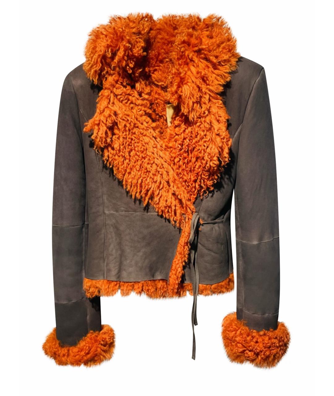 ACNE STUDIOS Коричневая меховая дубленка, фото 1