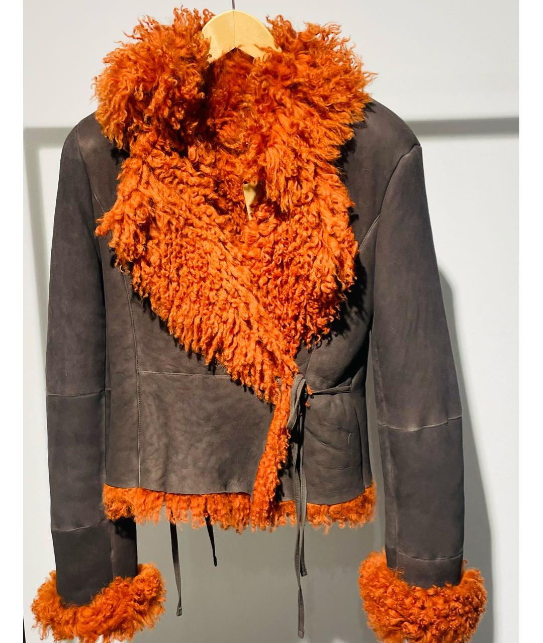 ACNE STUDIOS Коричневая меховая дубленка, фото 8