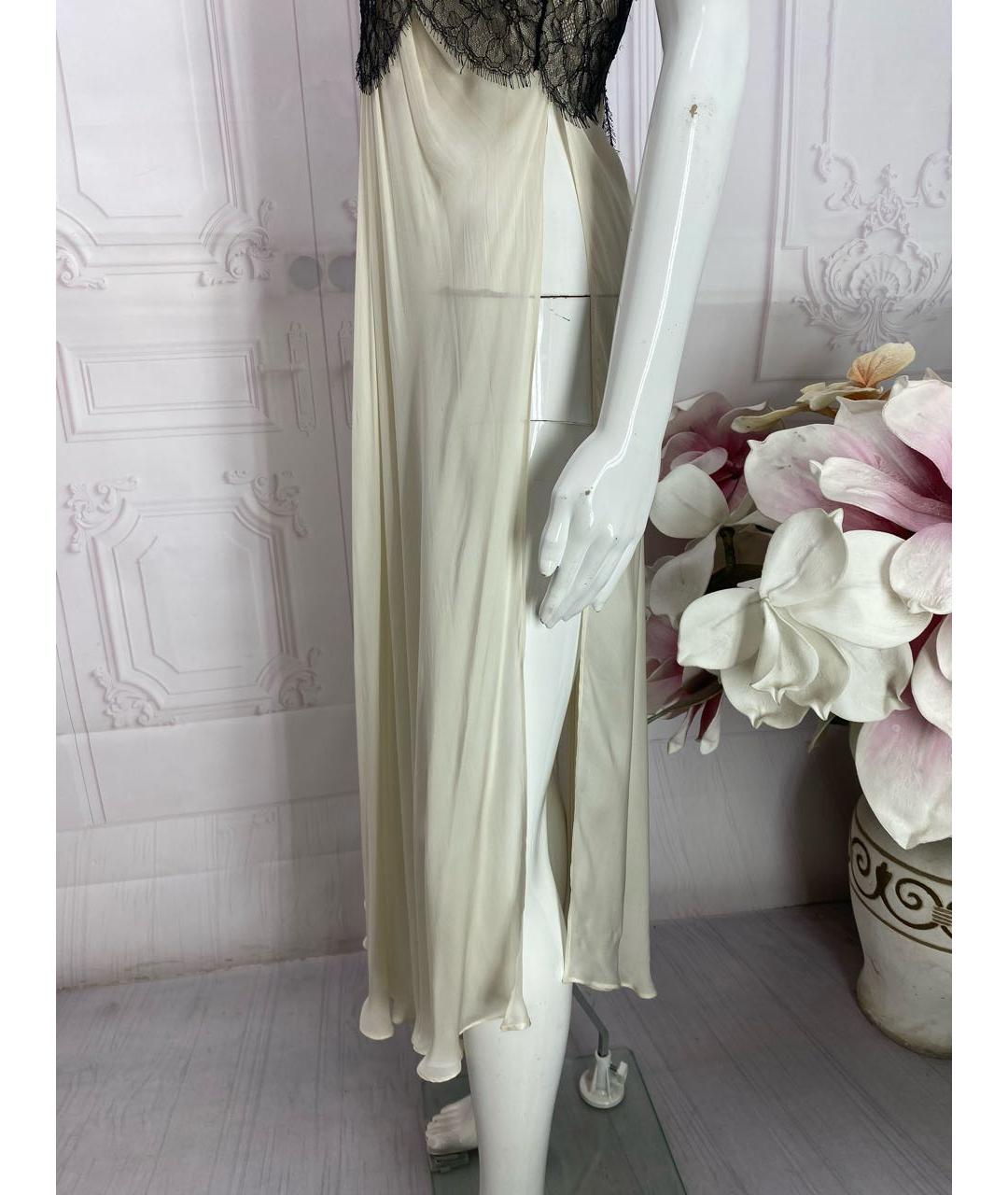 ROBERTO CAVALLI Белое шелковое коктейльное платье, фото 7