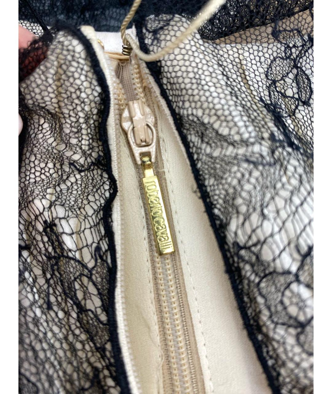 ROBERTO CAVALLI Белое шелковое коктейльное платье, фото 4