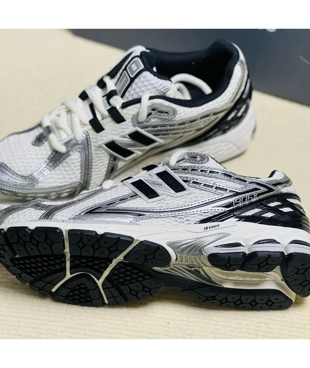 NEW BALANCE Белые текстильные кроссовки, фото 4