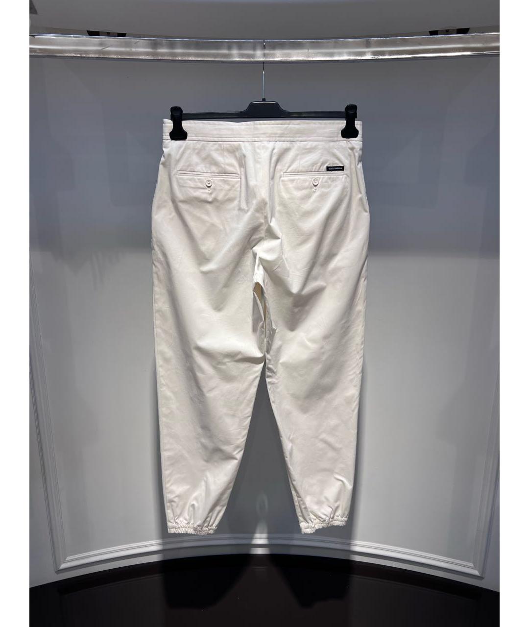 DOLCE&GABBANA Бежевые хлопковые повседневные брюки, фото 2