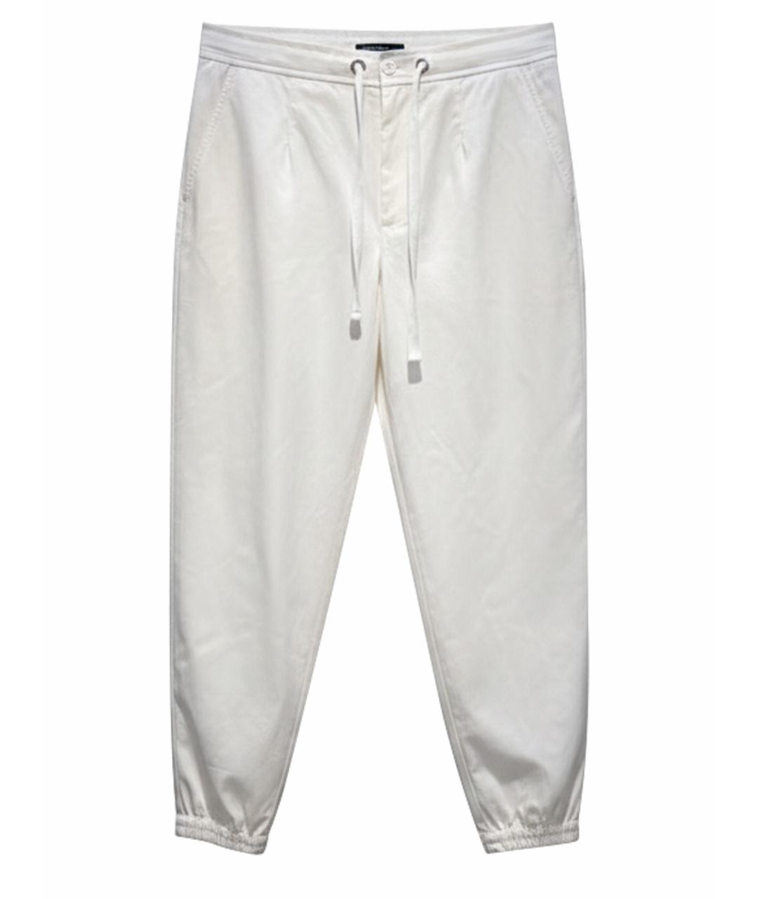 DOLCE&GABBANA Бежевые хлопковые повседневные брюки, фото 1