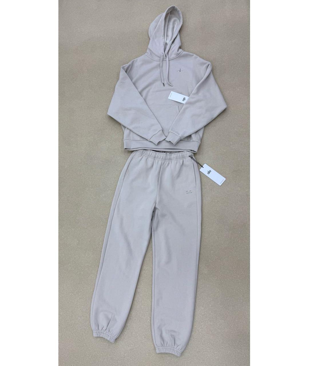 ALO YOGA Бежевый хлопковый спортивные костюмы, фото 4