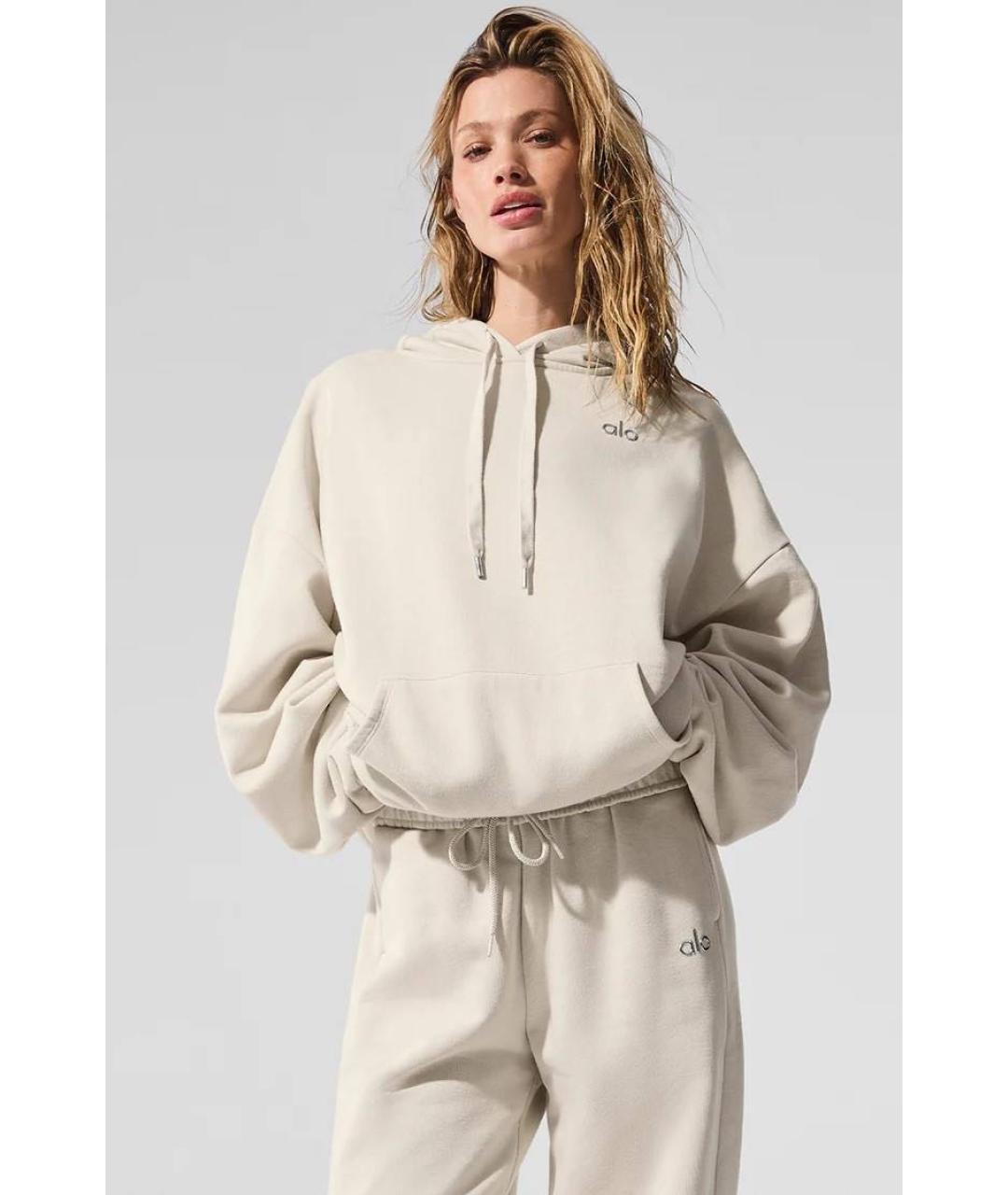 ALO YOGA Бежевый хлопковый спортивные костюмы, фото 2