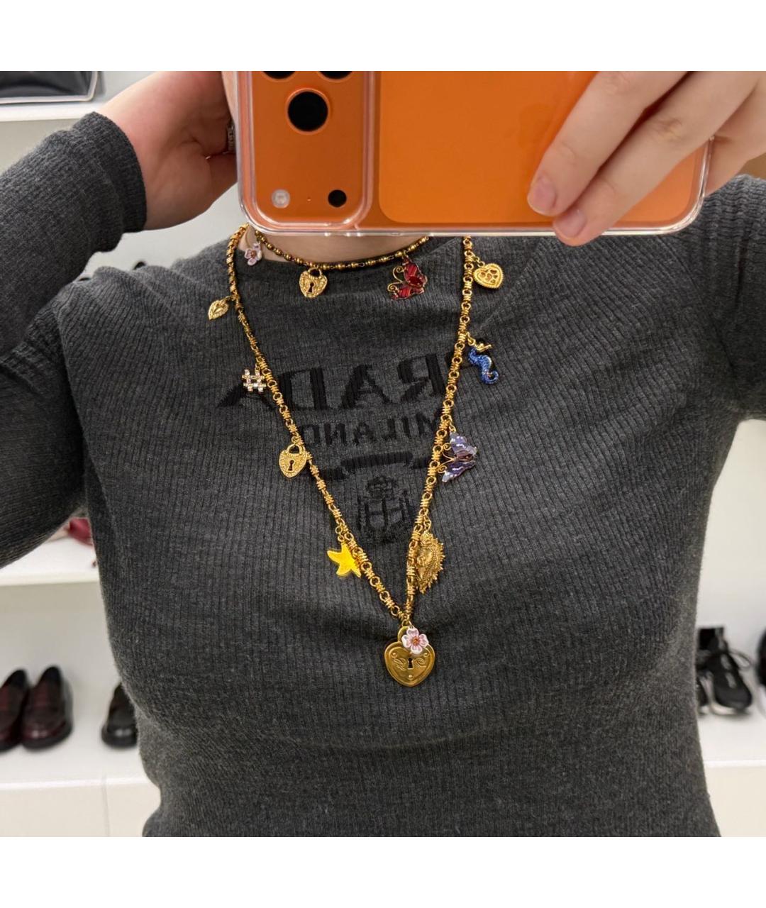 DOLCE&GABBANA Золотое металлическое колье, фото 2