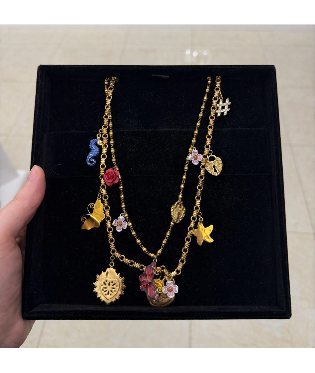 DOLCE&GABBANA Золотое металлическое колье, фото 3