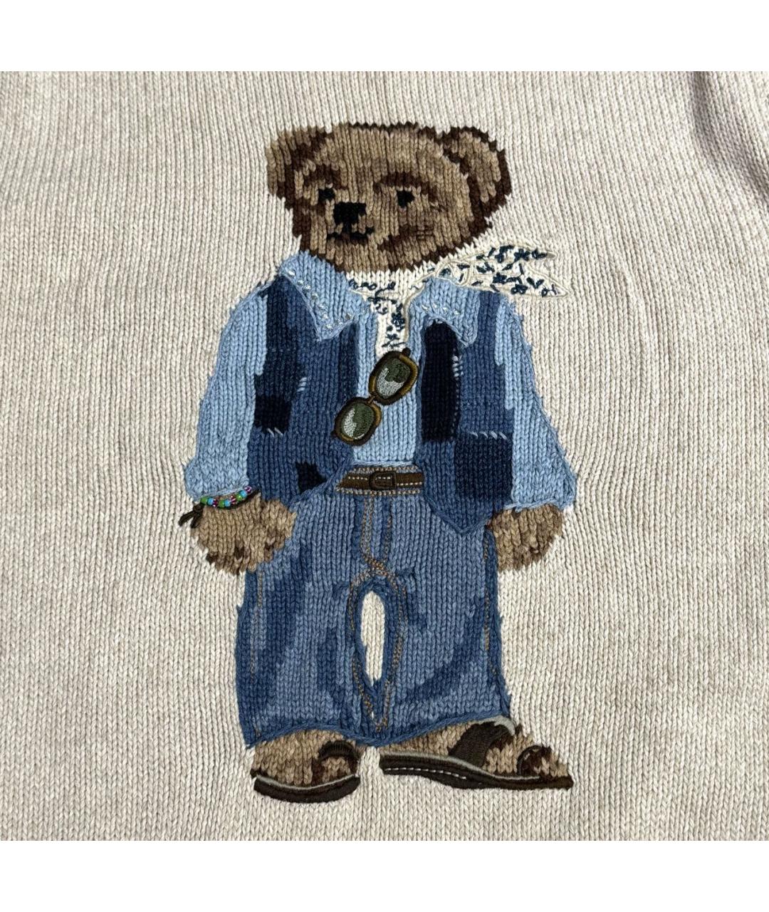 POLO RALPH LAUREN Бежевый хлопковый джемпер / свитер, фото 2