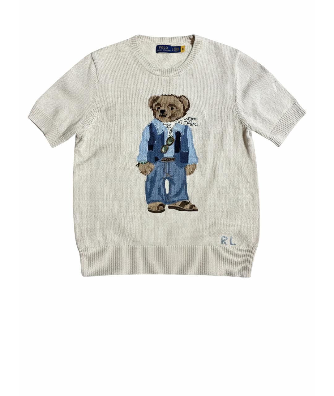 POLO RALPH LAUREN Бежевый хлопковый джемпер / свитер, фото 1