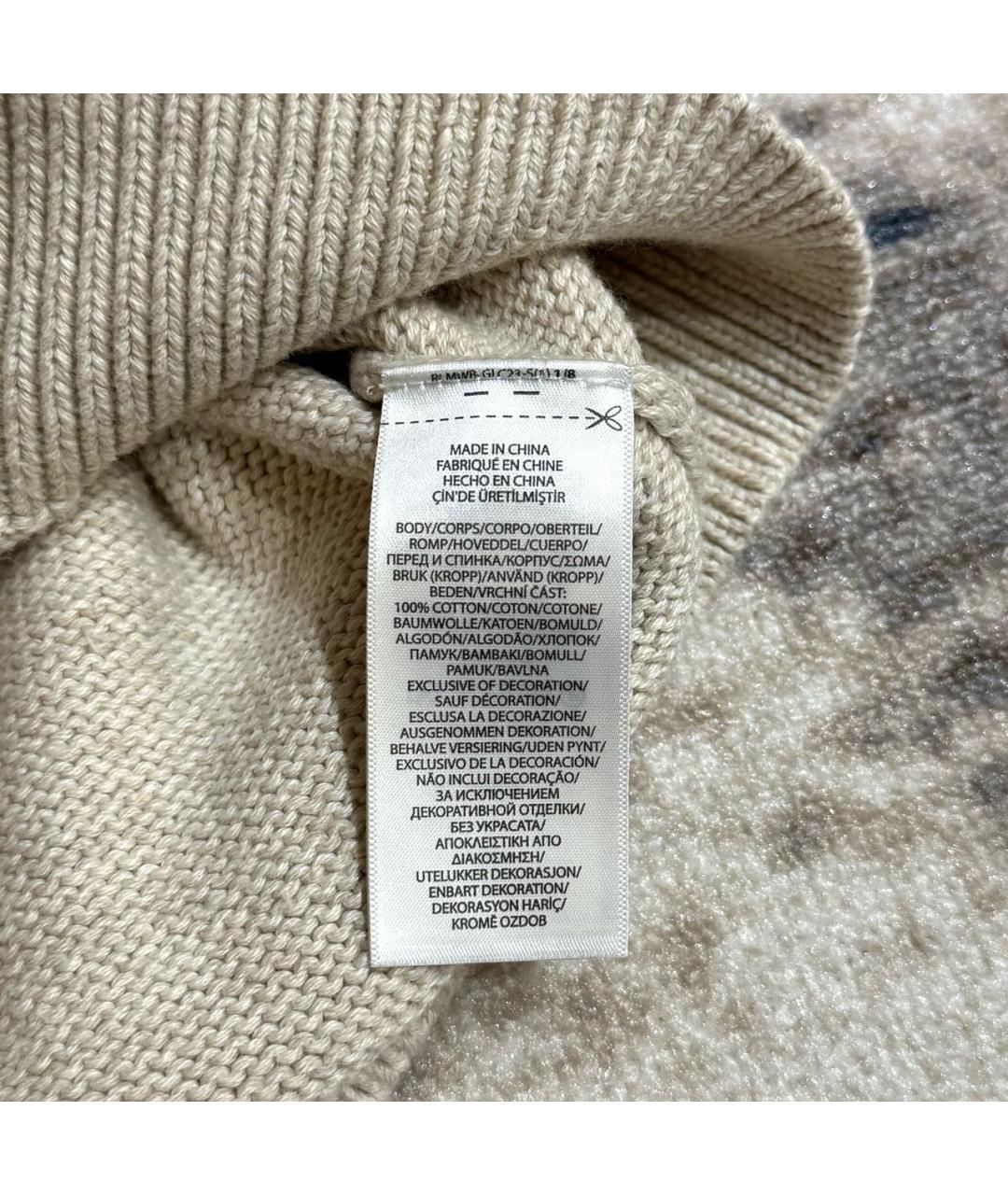 POLO RALPH LAUREN Бежевый хлопковый джемпер / свитер, фото 6