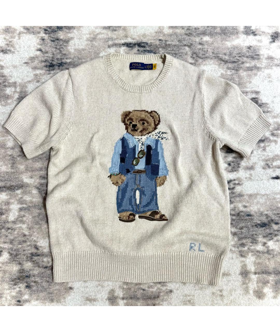 POLO RALPH LAUREN Бежевый хлопковый джемпер / свитер, фото 7