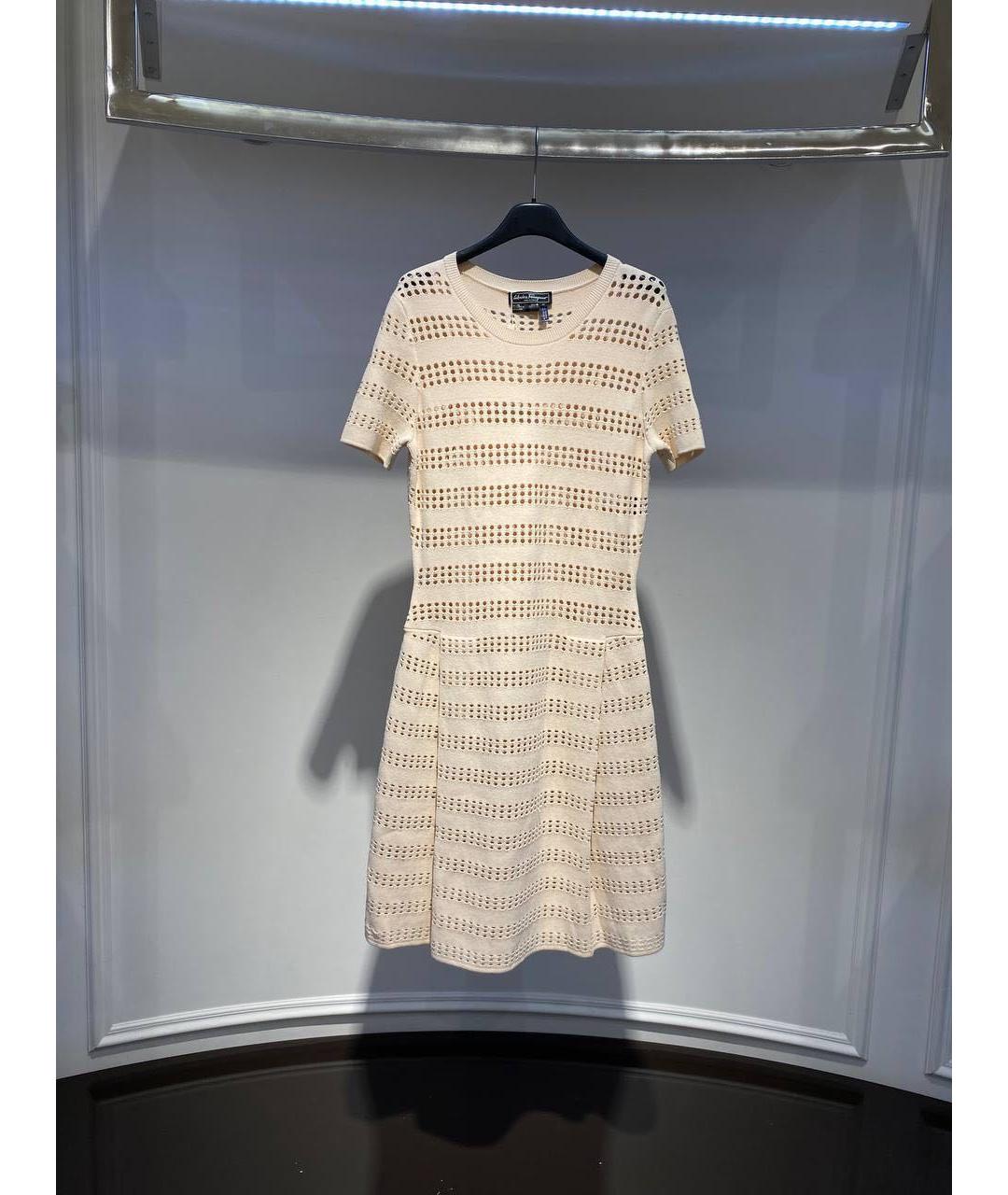 FERRAGAMO Бежевое повседневное платье, фото 3